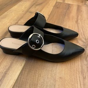 Banana Republic Leather Buckle-Strap Mule